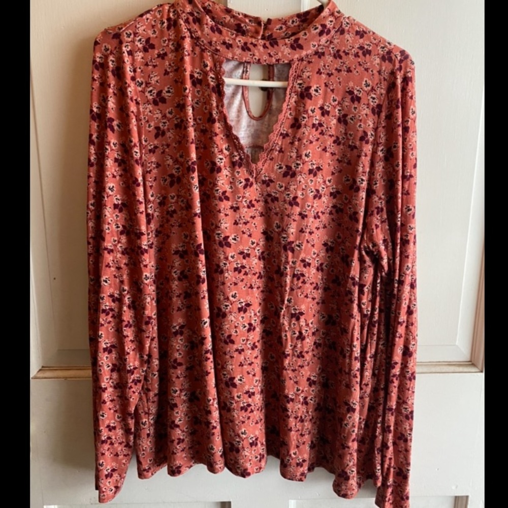 Floral long sleeve top